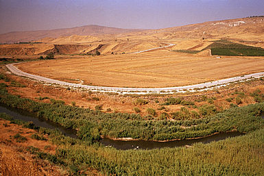 Der Fluss Jordan in Israel